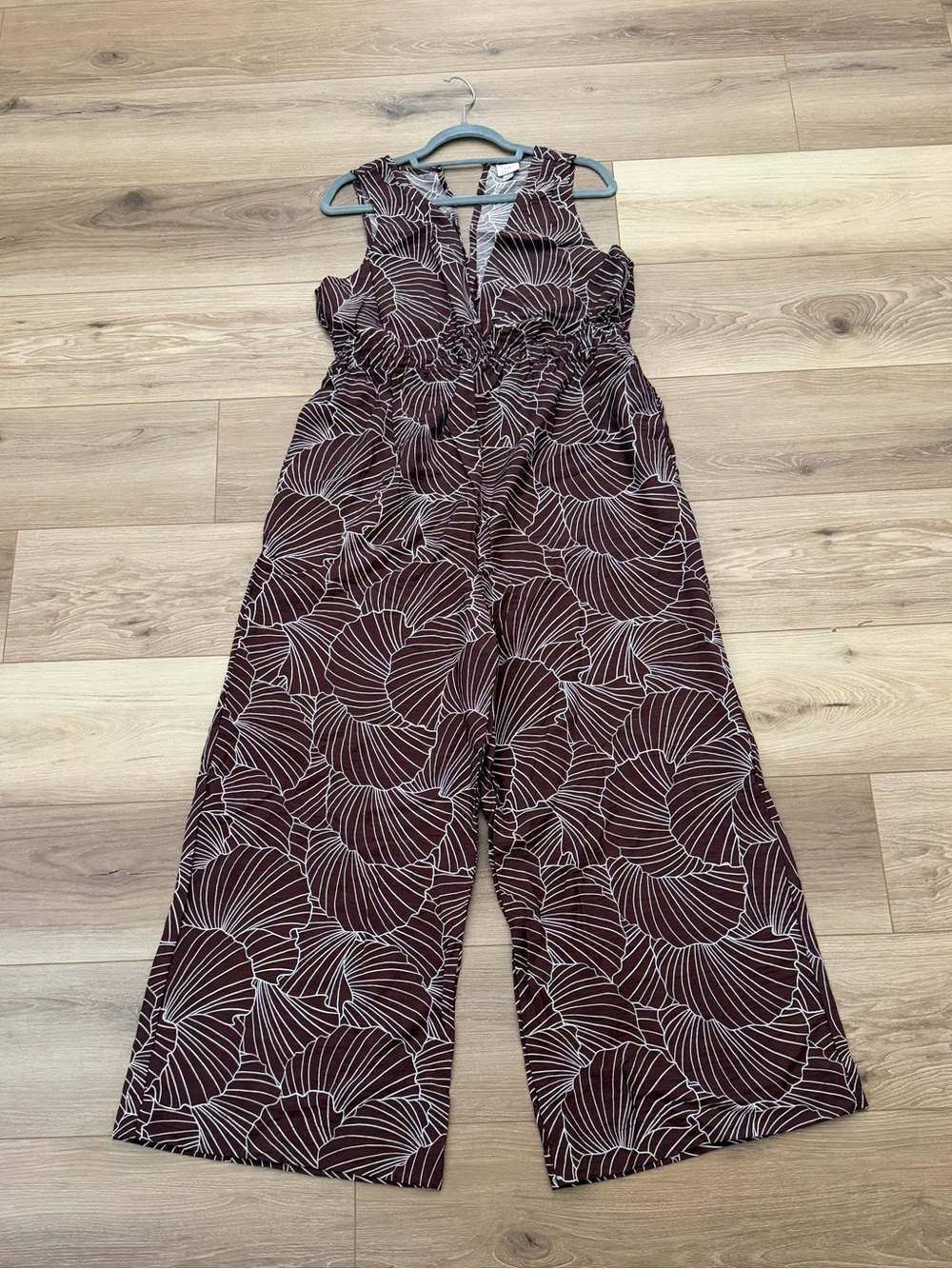 A New Day Sleeveless Shell Print Jumpsuit